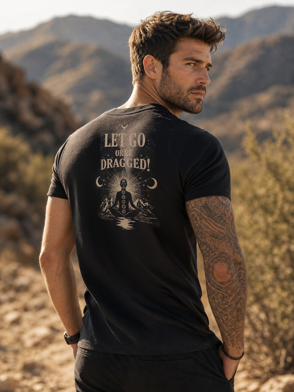 Let Go or Be Dragged Tee - Black